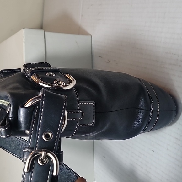 Coach Soho black leather shoulder bag G05D-1453 size 9.5×9.5 - Picture 3 of 7